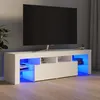 Image de vidaXL Meuble TV avec lumières LED Blanc 140x36,5x40 cm804364