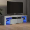 Image de vidaXL Meuble TV avec lumières LED Gris béton 140x36,5x40 cm804368