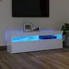 Image de vidaXL Meuble TV avec lumières LED blanc brillant 120x35x40 cm804379
