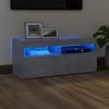Image de vidaXL Meuble TV avec lumières LED gris béton 90x35x40 cm804386