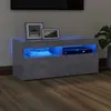 Image de vidaXL Meuble TV avec lumiÃ¨res LED gris bÃ©ton 90x35x40 cm