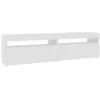 Image de vidaXL Meubles TV 2 pcs avec lumiÃ¨res LED Blanc 75x35x40 cm