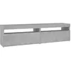 Image de vidaXL Vidaxl Meubles Tv 2 Pcs Avec Lumières Led Gris Béton 75x35x40 Cm
