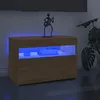 Image de vidaXL Meuble TV avec lumières LED chêne sonoma 60x35x40 cm804415