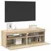 Image de vidaXL Meubles TV avec lumières LED 2 pcs Chêne sonoma 60x35x40 cm804416
