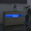 Image de vidaXL Meubles TV avec lumiÃ¨res LED 2 pcs ChÃªne sonoma 60x35x40 cm