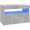 Image de vidaXL Vidaxl Meuble Tv Avec Lumières Led Gris Béton 60x35x40 Cm