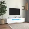 Image de vidaXL Meuble TV avec lumières LED blanc 160x35x40 cm804427