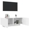 Image de vidaXL Meuble TV Blanc 100x35x40 cm Aggloméré