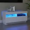 Image de vidaXL Meuble TV avec lumières LED blanc 80x35x40 cm804445