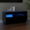 Image de vidaXL Meuble TV avec lumières LED noir 80x35x40 cm804446