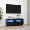 Image de Vidaxl Meuble Tv Avec LumiÃ¨res Led Noir 100x35x40 Cm