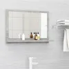 Image de vidaXL Miroir de salle de bain Gris béton 60x10,5x37 cm Aggloméré