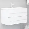 Image de vidaXL Armoire d'évier Blanc 80x38,5x48 cm Bois d’ingénierie
