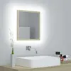 Image de vidaXL Miroir LED de salle de bain Chêne sonoma 40x8,5x37 cm Acrylique804911