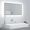 Image de vidaXL Miroir à LED de salle de bain Gris béton 80x8,5x37 cm Acrylique804928