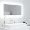 Image de vidaXL Miroir à LED de salle de bain Blanc 90x8,5x37 cm Acrylique804932