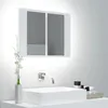 Image de vidaXL Armoire salle de bain à miroir LED Blanc 60x12x45 cm Acrylique804956