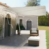 Image de vidaXL Jeu de poteaux d'auvent blanc 600x245 cm fer