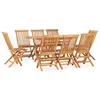 Image de vidaXL Ensemble à manger d'extérieur pliable 9 pcs Bois solide de teck3059969
