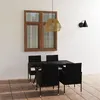 Image de vidaXL Ensemble à dîner de jardin 5 pcs Résine tressée Noir