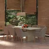 Image de vidaXL Vidaxl Ensemble À Dîner De Jardin 9 Pcs Résine Tressée Marron