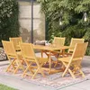 Image de vidaXL Ensemble de salle à manger de jardin 7 pcs Bois de teck massif