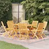 Image de vidaXL Ensemble de salle à manger de jardin 9 pcs Bois de teck massif