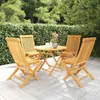 Image de Vidaxl Salon De Jardin 5 Pcs Bois De Teck Massif
