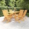 Image de Vidaxl Salon De Jardin 7 Pcs Bois De Teck Massif