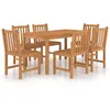 Image de Vidaxl Ensemble De Salle Ã Manger De Jardin 7 Pcs Bois De Teck Solide