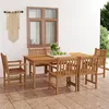Image de vidaXL Ensemble à manger de jardin 7 pcs Bois de teck massif