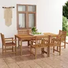 Image de Vidaxl Ensemble De Salle Ã Manger De Jardin 7 Pcs Bois De Teck Massif