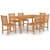 Image de Vidaxl Ensemble De Salle Ã Manger De Jardin 7 Pcs Bois De Teck Solide