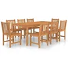 Image de Vidaxl Ensemble De Salle Ã Manger De Jardin 9 Pcs Bois De Teck Solide