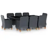 Image de vidaXL Ensemble à manger d'extérieur 9 pcs et coussins résine tressée