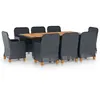 Image de vidaXL Ensemble à manger d'extérieur 9 pcs et coussins résine tressée3060168