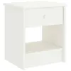 Image de vidaXL Table de chevet Blanc 35x30x40 cm Bois de pin massif322222
