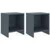 Image de vidaXL Tables de chevet 2 pcs Gris clair 35x30x40cm Bois de pin massif322243