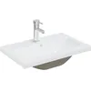Image de vidaXL Lavabo encastrÃ© avec robinet 61x39x18 cm cÃ©ramique blanc