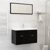 Image de vidaXL Lavabo encastré avec robinet 81x39x18 cm céramique blanc