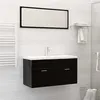 Image de vidaXL Lavabo encastré avec robinet 91x39x18 cm céramique blanc