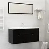 Image de vidaXL Lavabo encastré avec robinet 101x39x18 cm Céramique Blanc