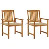 Image de vidaXL Vidaxl Chaises De Jardin Avec Coussins 2 Pcs Bois D'acacia Massif