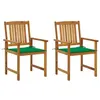 Image de vidaXL Chaises de jardin avec coussins lot de 2 Bois d'acacia massif3061177