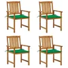 Image de vidaXL Chaises de jardin avec coussins lot de 4 Bois d'acacia massif3061178