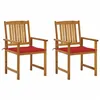 Image de vidaXL Chaises de jardin avec coussins lot de 2 Bois d'acacia massif3061179
