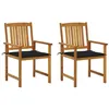 Image de vidaXL Chaises de jardin avec coussins lot de 2 Bois d'acacia massif3061181