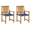 Image de vidaXL Chaises de jardin avec coussins lot de 2 Bois d'acacia massif3061187