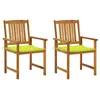 Image de vidaXL Chaises de jardin avec coussins lot de 2 Bois d'acacia massif3061189